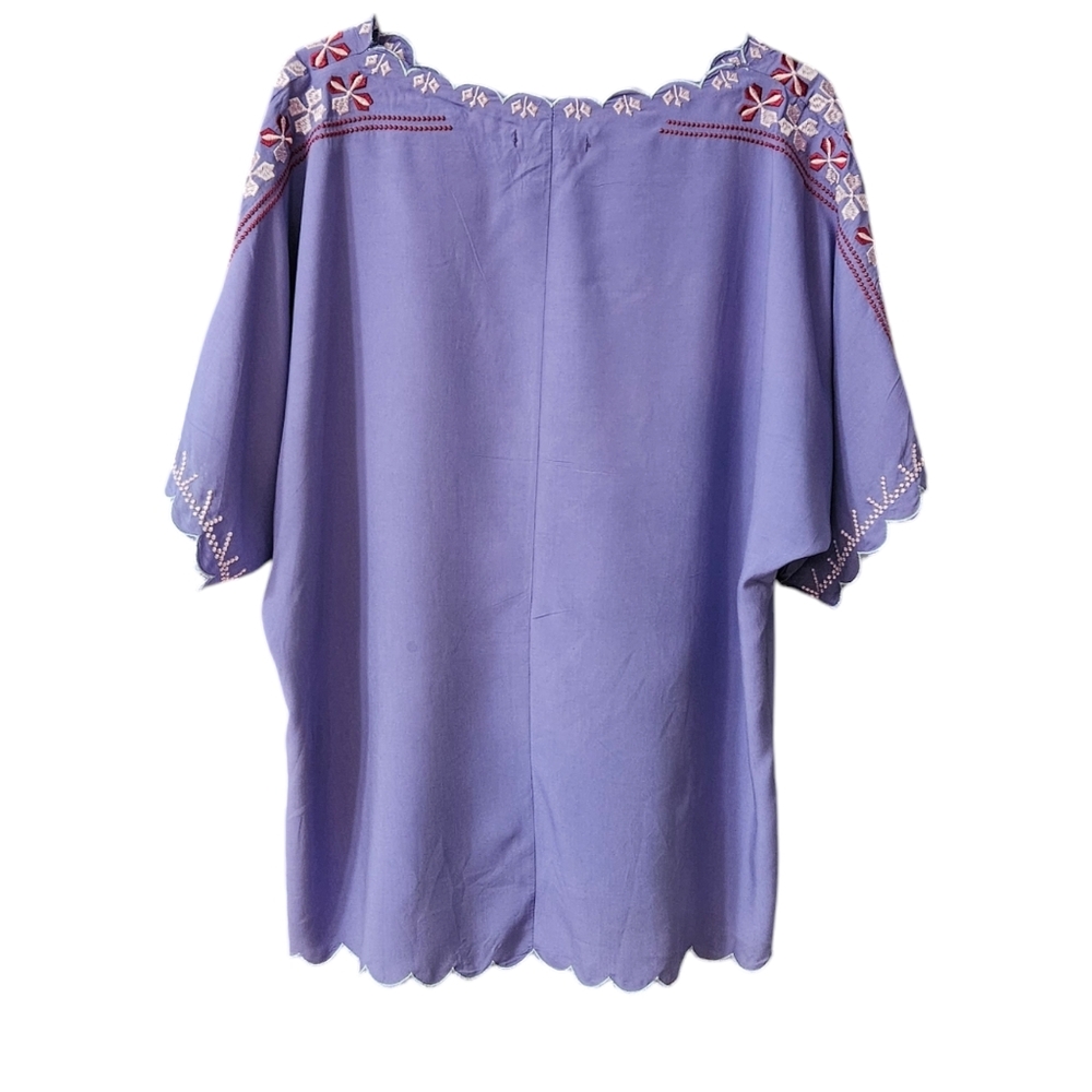 Misslook Women's Embroidered Blouse Top Size L Peasant Boho - Picture 2 of 14